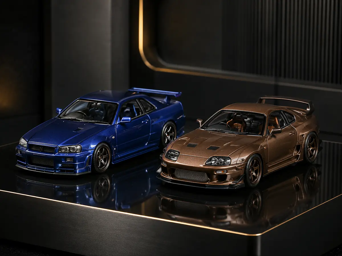 Escena ilustrativa realista de modelos Diecast Inno64