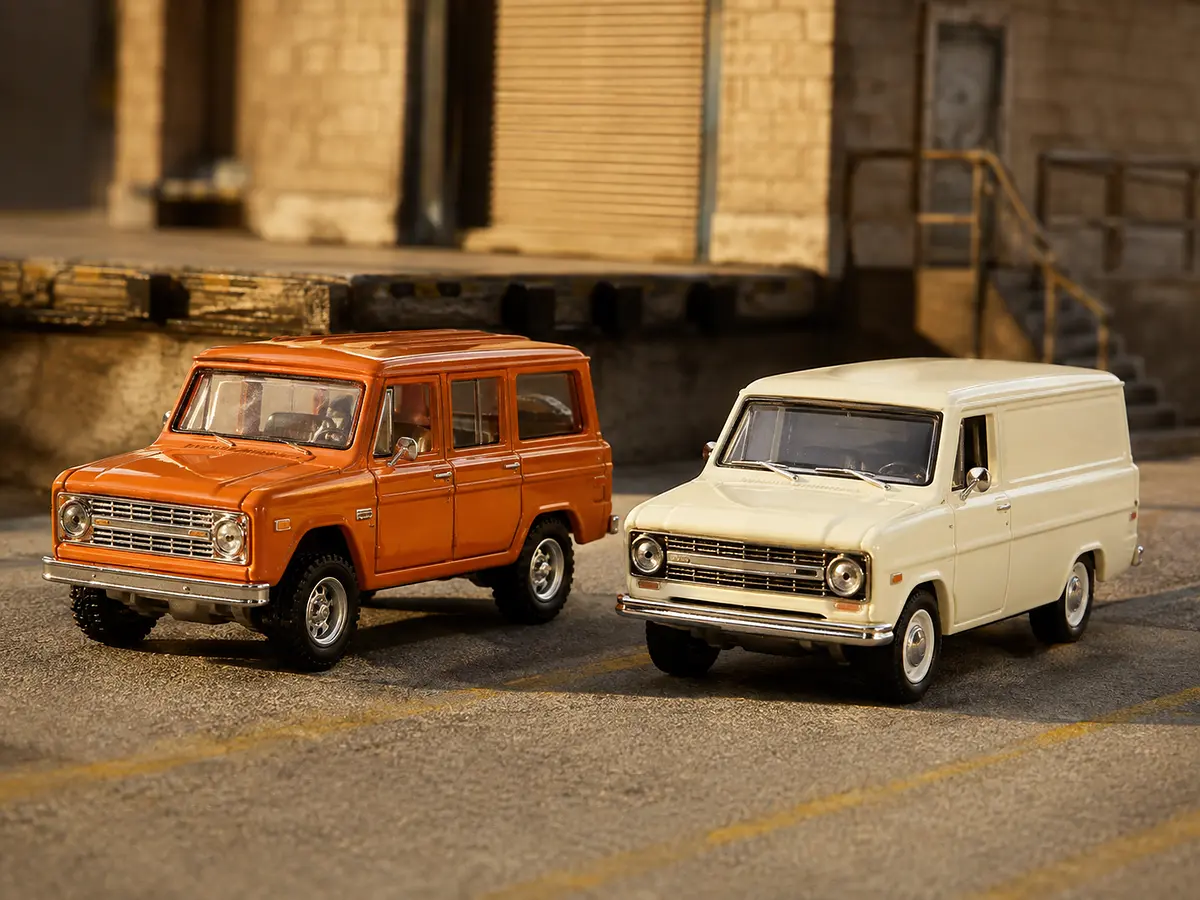 Escena ilustrativa realista de modelos Diecast Matchbox