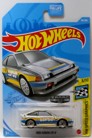 Hot Wheels 1985 Honda CR-X, HW Speed Graphics, Zamac Walmart Exclusive 090/250 GTD21