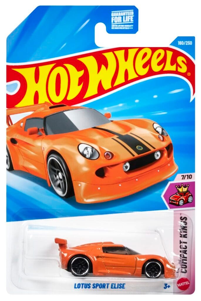 Hot Wheels Lotus Sport Elise — Compact Kings 7/10, 160/250, naranja JJK07