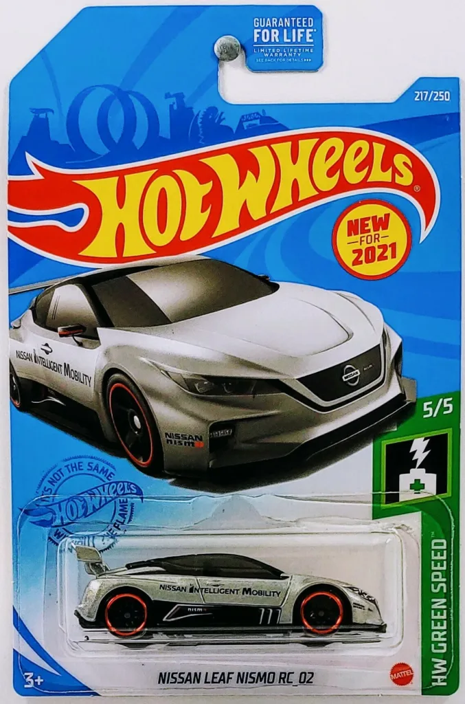 Hot Wheels Nissan Leaf NISMO RC_02, 2021 HW Green Speed 5/5, silver GRX36