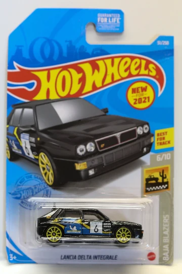Hot Wheels Lancia Delta Integrale 1:64, Baja Blazers 6/10, negro GTB59
