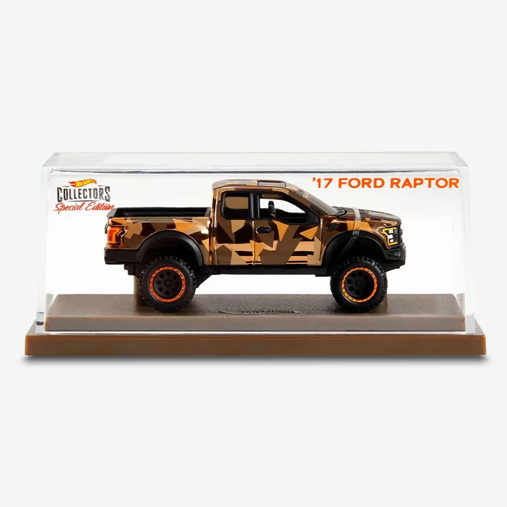 Hot Wheels ’17 Ford Raptor, 2021, HWC Special Editions, Spectraflame light brown, desert camouflage Hot Wheels HWC Special Editions ’17 Ford Raptor HCK31
