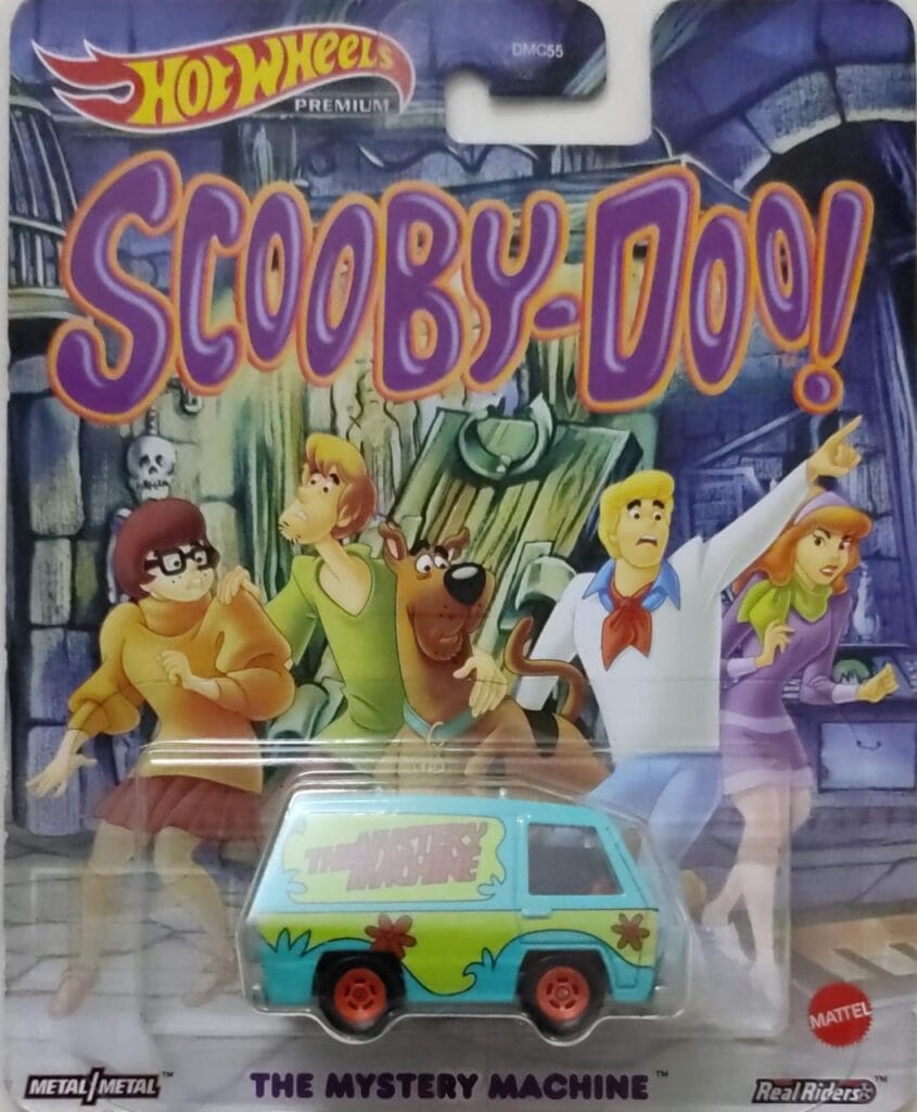 Hot Wheels The Mystery Machine 2022 Scooby-Doo seafoam green red flower graphics HCP18