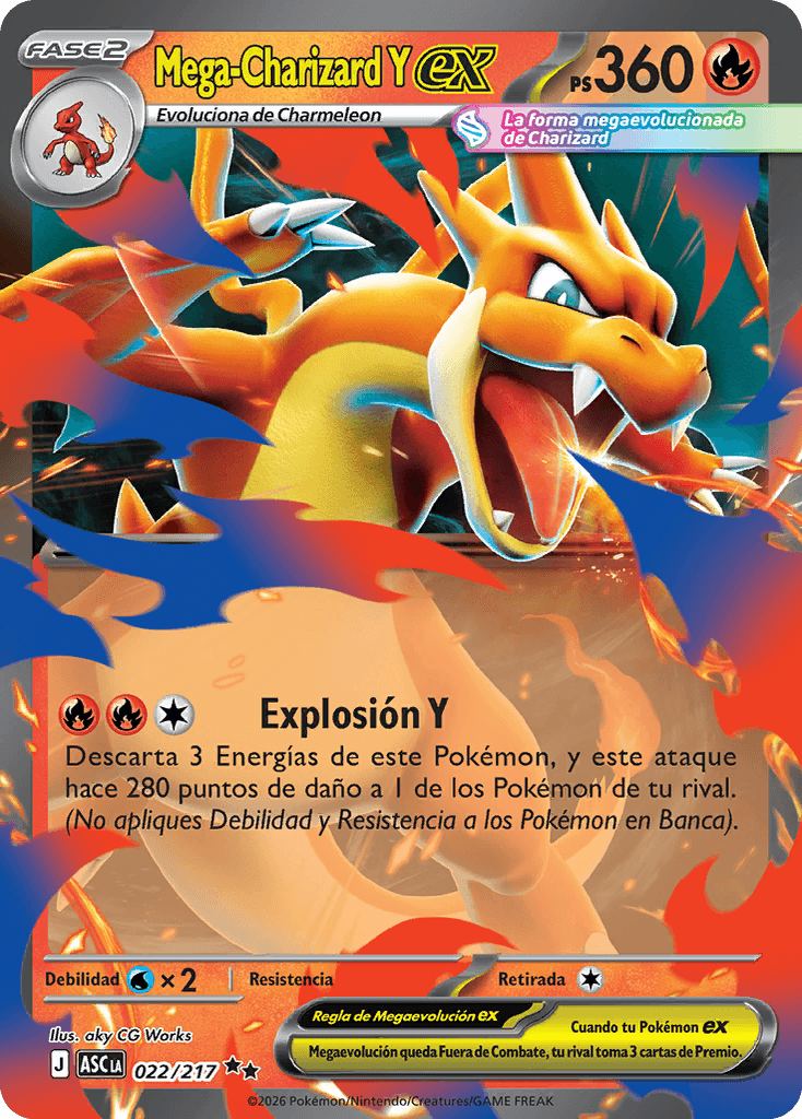 MEGA CHARIZARD Y EX 022 ESPANOL SELLO PLAY