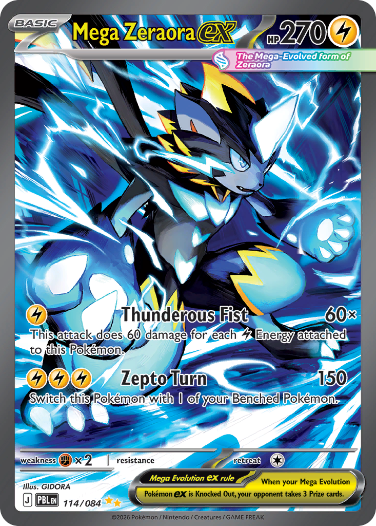 MEGA ZERAORA EX 114/084 INGLES