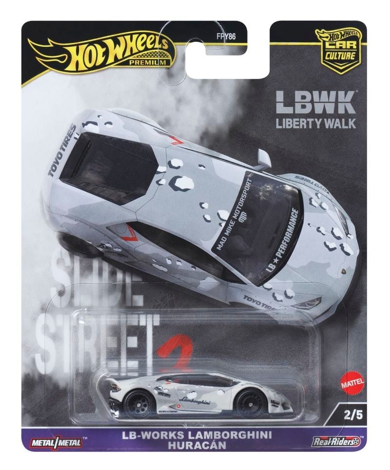 Hot Wheels LB-WORKS Lamborghini Huracán 2024 glossy gray Slide Street 2 HKC84