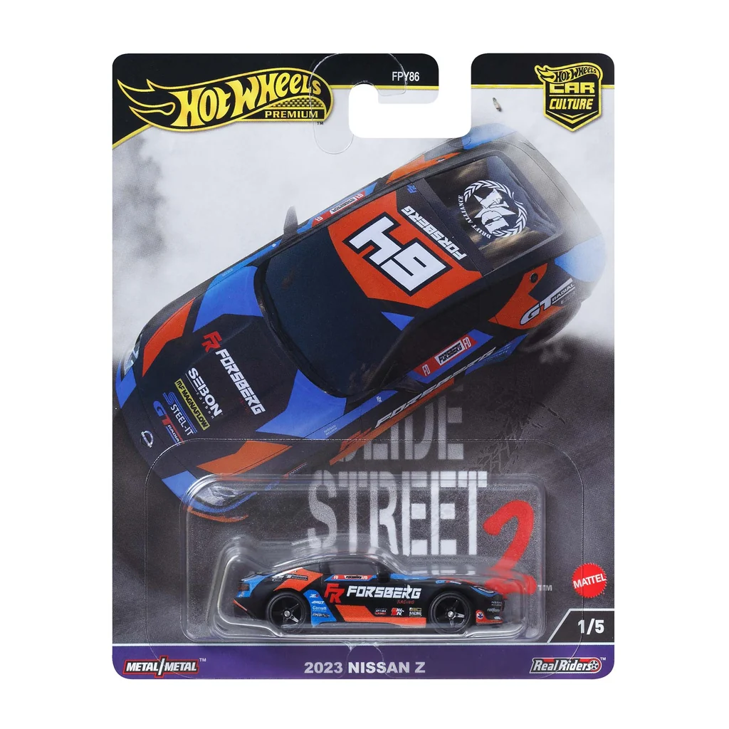 Hot Wheels 2023 Nissan Z 2024 Slide Street 2 black Forsberg Racing livery HKC86