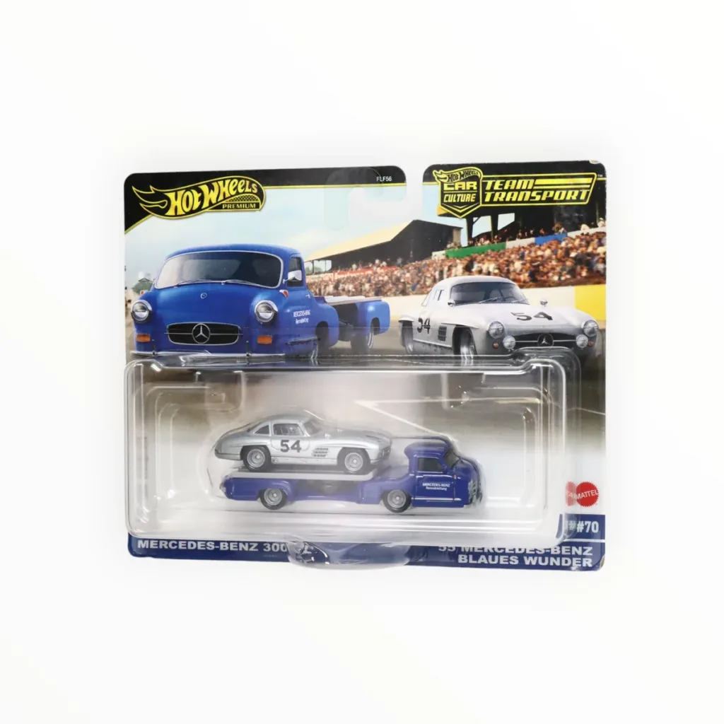 Hot Wheels, Mercedes-Benz 300 SL, 2024, Team Transport, silver, 54 decoration Mercedes-Benz 300 SL con '55 Mercedes-Benz Bläues Wunder HRV48
