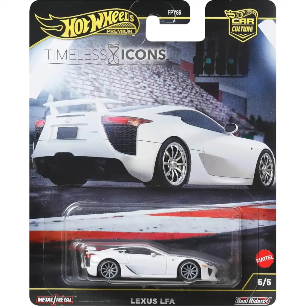 Hot Wheels Lexus LFA, 2025 Timeless Icons, white Hot Wheels Lexus LFA — Timeless Icons JBK57