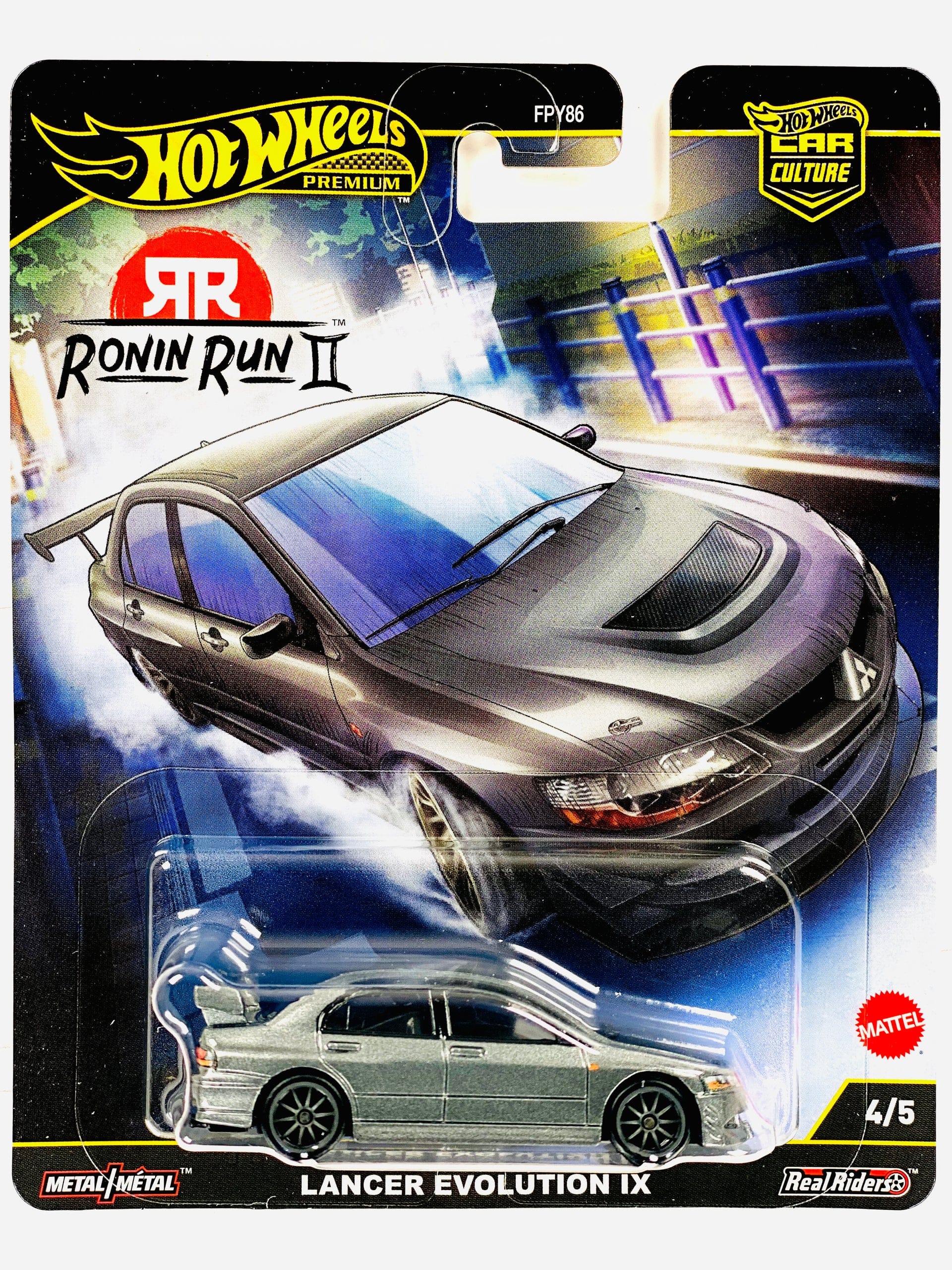 Hot Wheels Lancer Evolution IX 2025 Ronin Run II metalflake gunmetal gray JBK86