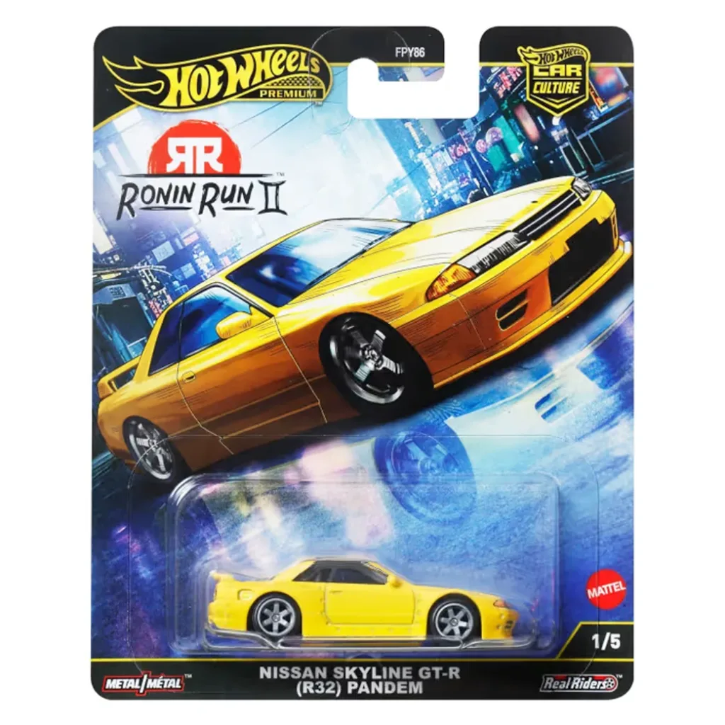 Hot Wheels Nissan Skyline GT-R (R32) Pandem 2025 Ronin Run II yellow JBK88