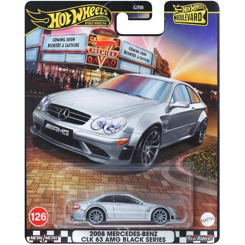 Hot Wheels 2008 Mercedes-Benz CLK 63 AMG Black Series 2025 Boulevard diamond silver metallic JBL07