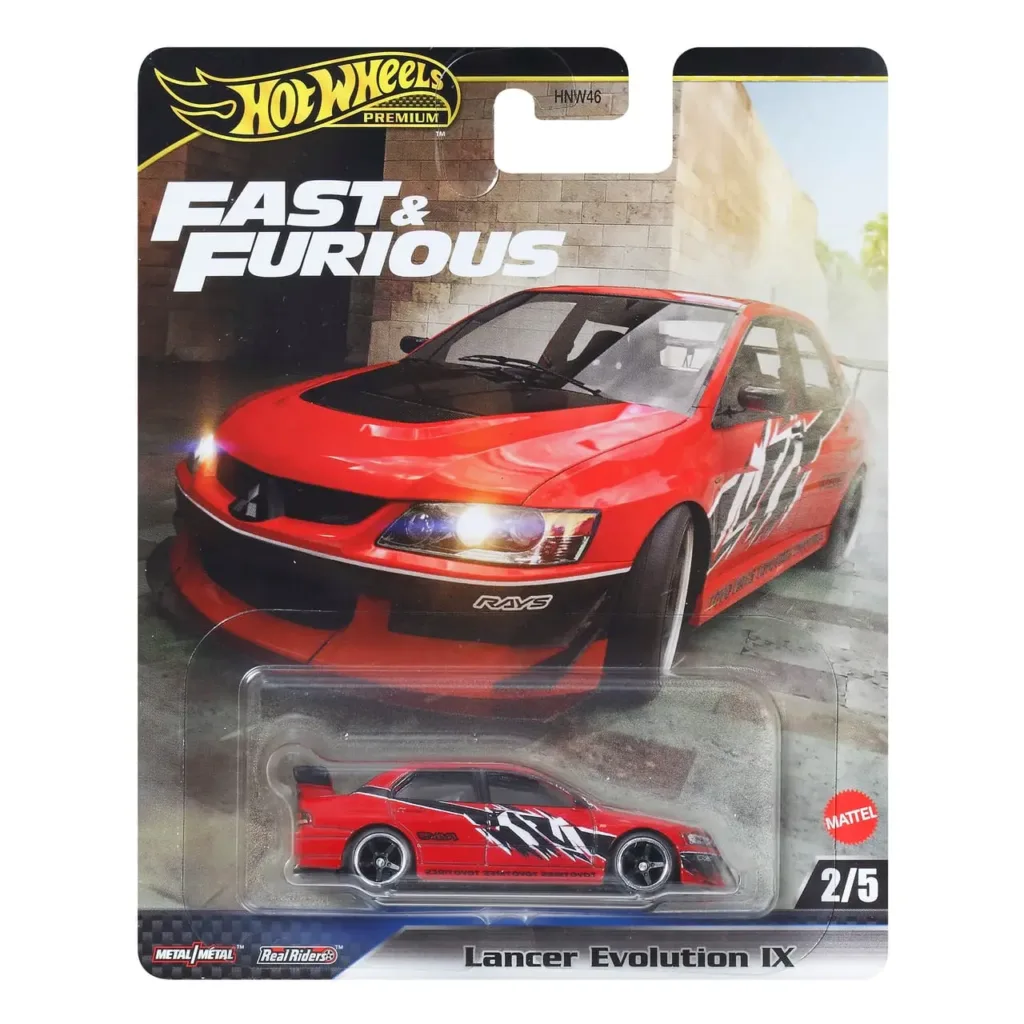 Hot Wheels 2003 Mitsubishi Lancer Evolution IX 2025 Fast & Furious red JBM02