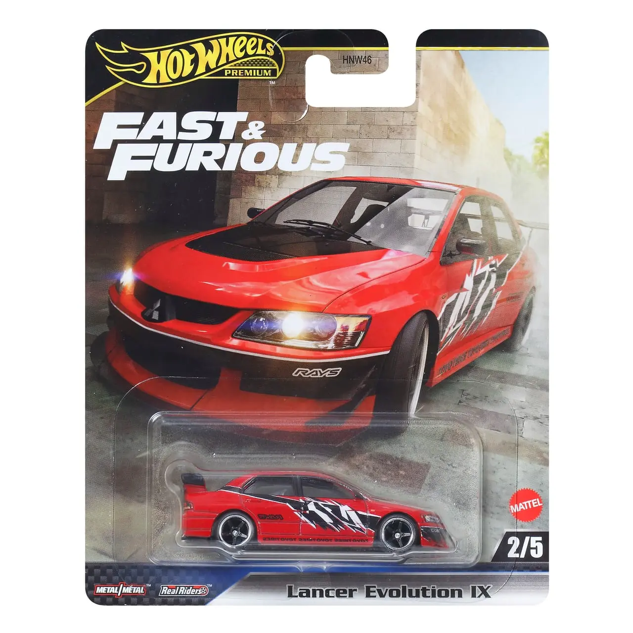 Hot Wheels 2003 Mitsubishi Lancer Evolution IX 2025 Fast & Furious red JBM02