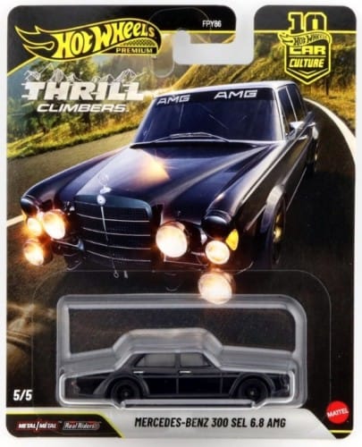 Hot Wheels, Mercedes-Benz 300 SEL 6.8 AMG, 2026, Thrill Climbers, black JKF20
