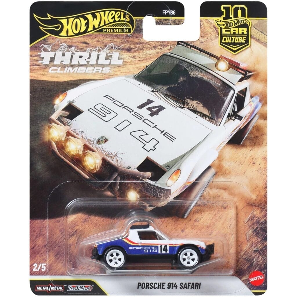 Hot Wheels, Porsche 914 Safari, 2026, Thrill Climbers, white, blue Rothmans-style decoration JKF22